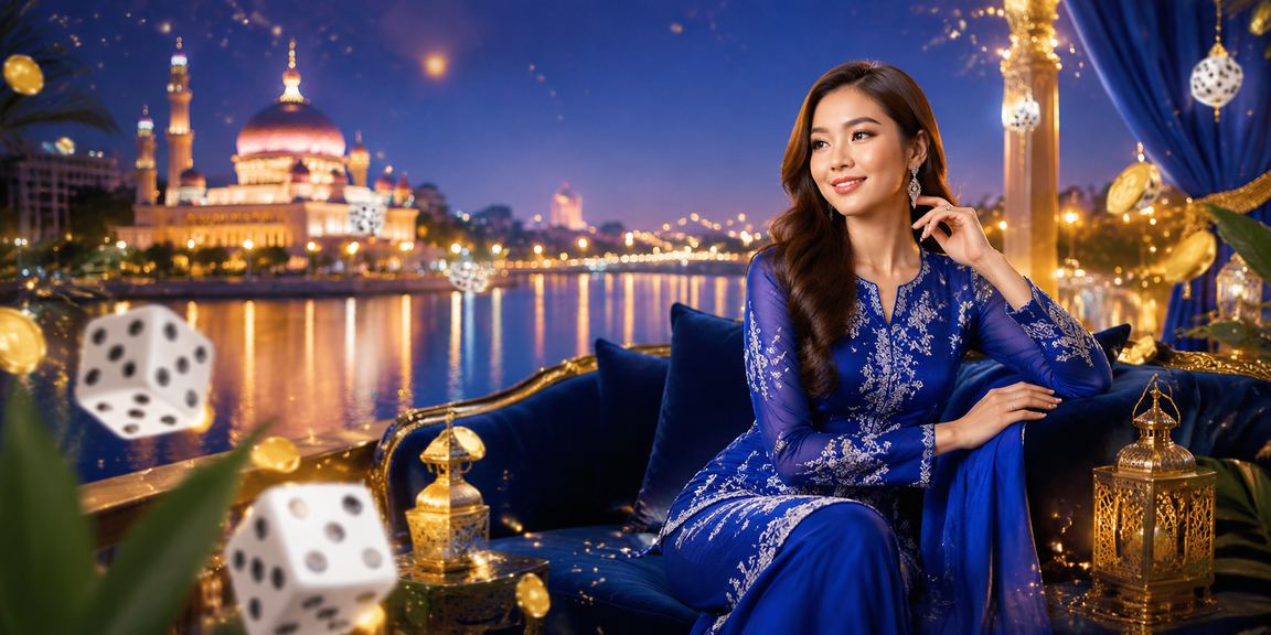 A Putrajaya player in a baju kurung playing a casino dice game on 70mai